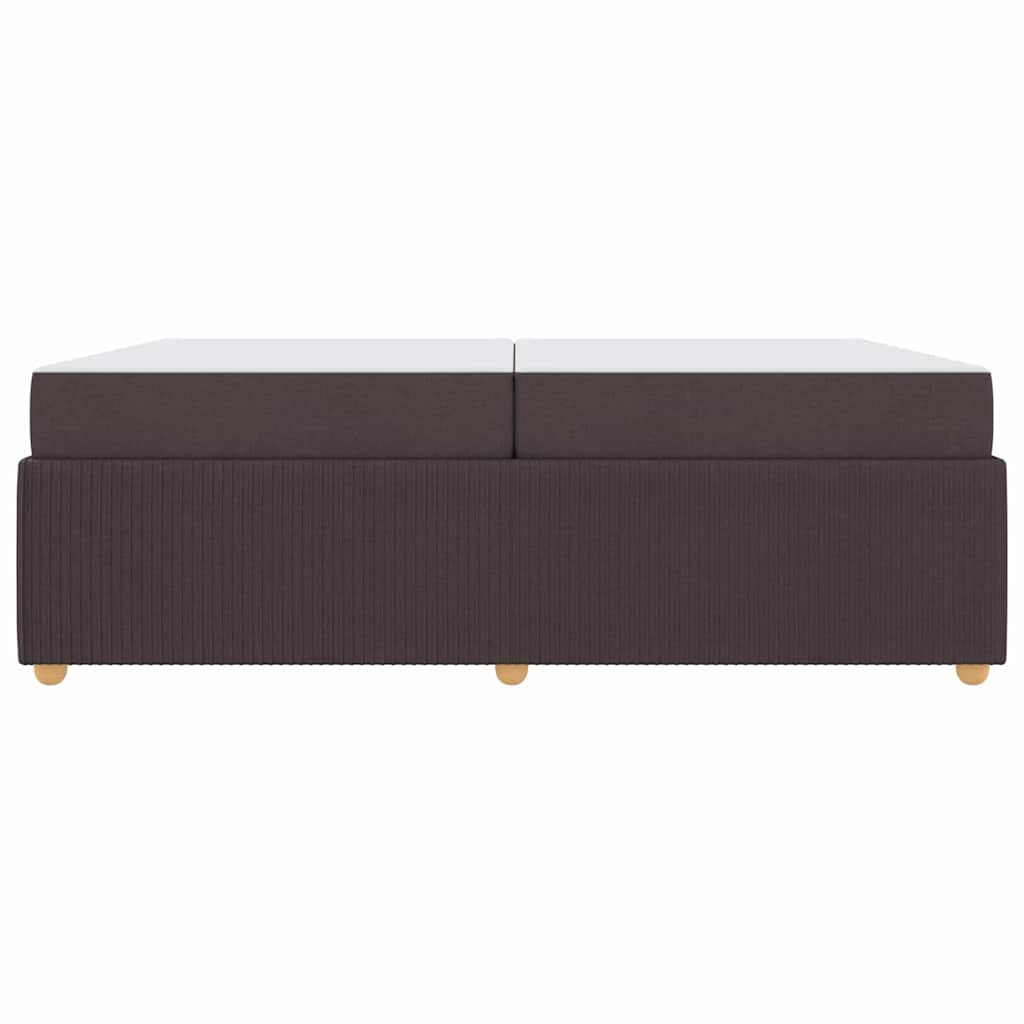 vidaXL Σκελετός Κρεβατιού με στρώμα Σκούρο Καφέ 200 x 200 cm ύφασμα