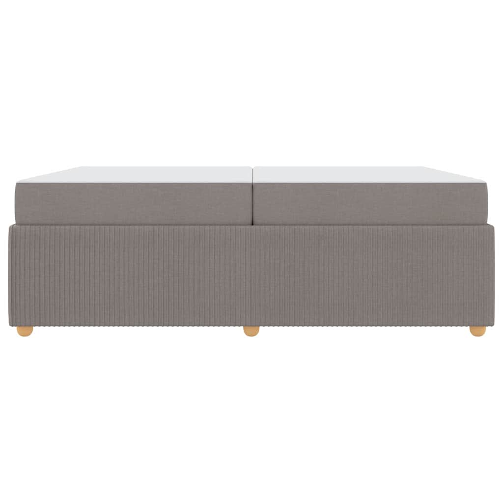 vidaXL Σκελετός Κρεβατιού με στρώμα Taupe 200 x 200 cm ύφασμα