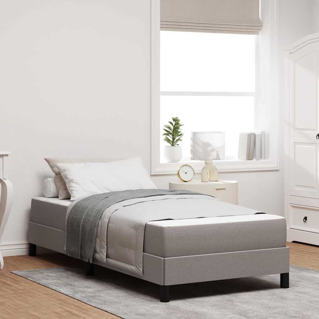 vidaXL Κρεβάτι με ελατήρια με στρώμα Taupe 80 x 200 cm ύφασμα