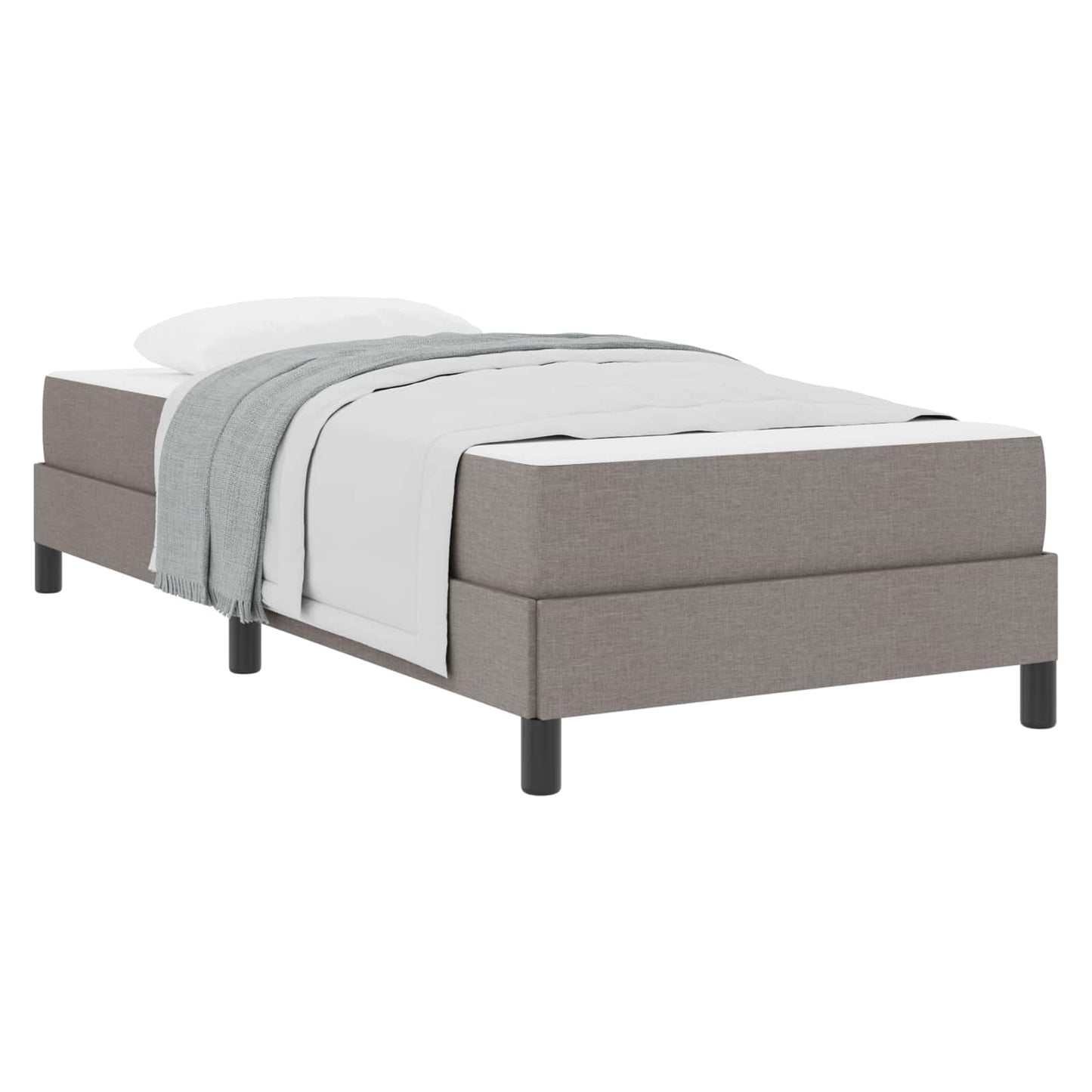 vidaXL Κρεβάτι με ελατήρια με στρώμα Taupe 80 x 200 cm ύφασμα