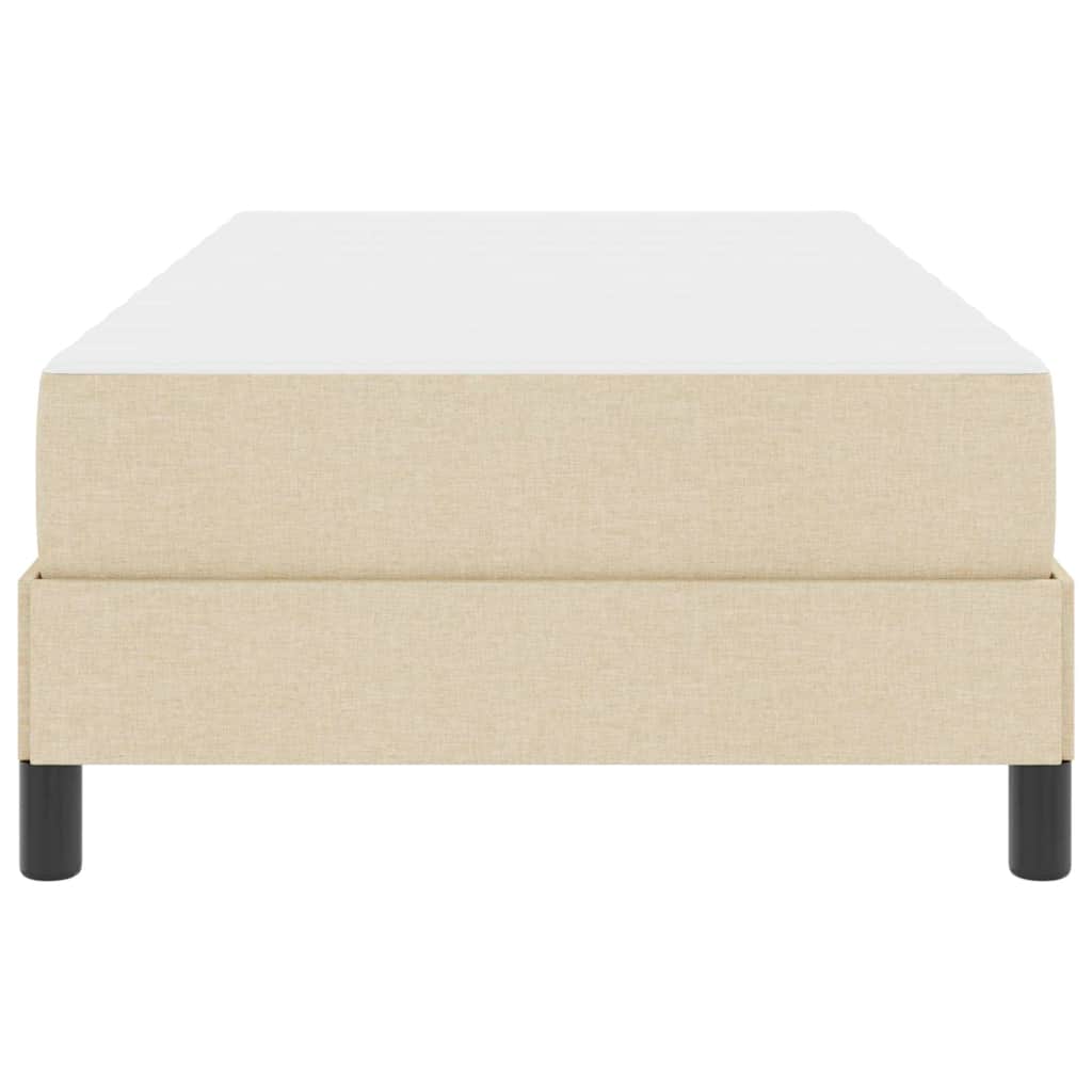 vidaXL Κρεβάτι με ελατήρια με στρώμα Κρεμ 90 x 190 cm ύφασμα