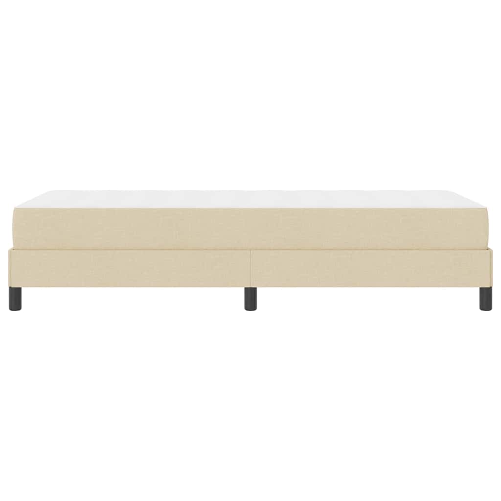 vidaXL Κρεβάτι με ελατήρια με στρώμα Κρεμ 90 x 190 cm ύφασμα
