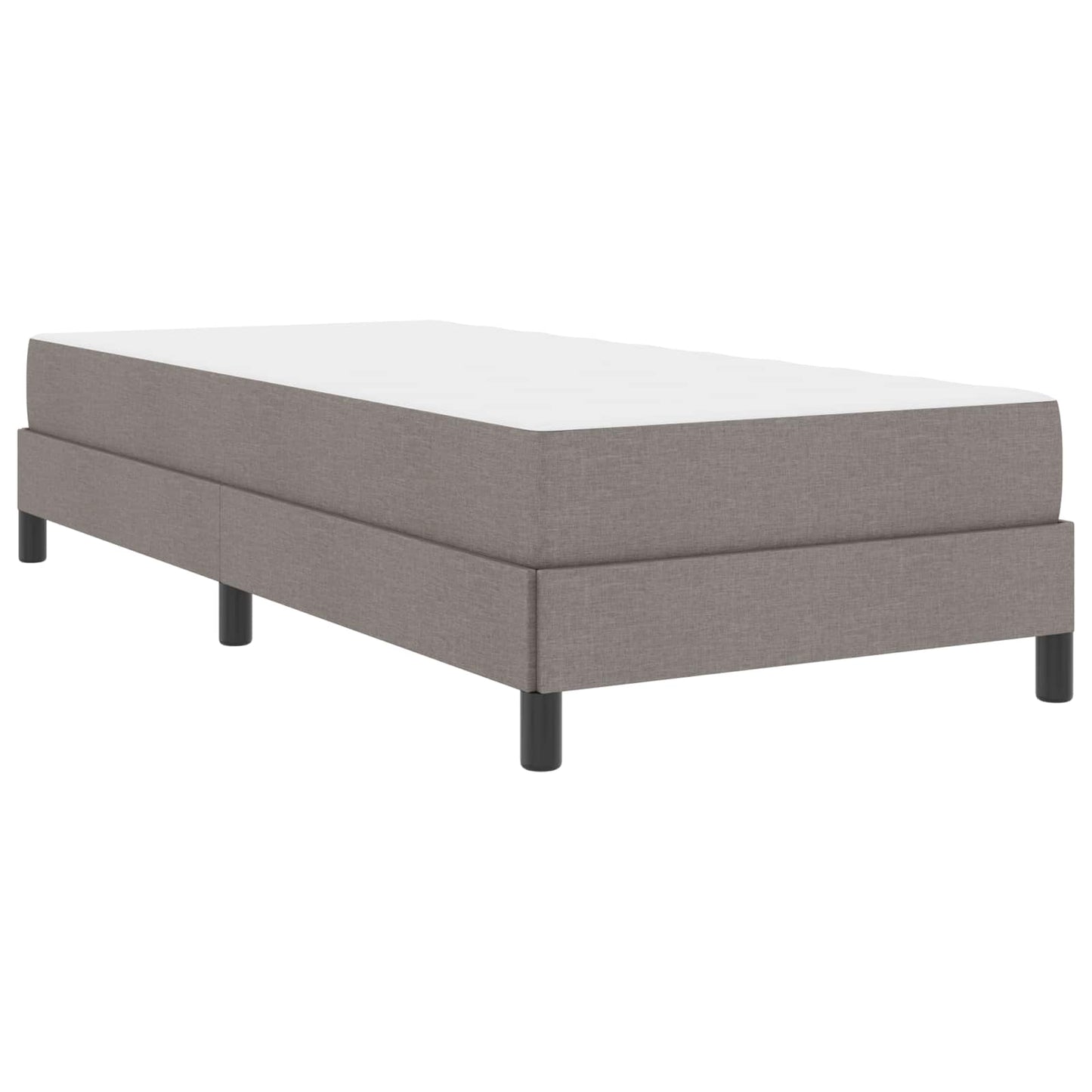 vidaXL Κρεβάτι με ελατήρια με στρώμα Taupe 90 x 200 cm ύφασμα