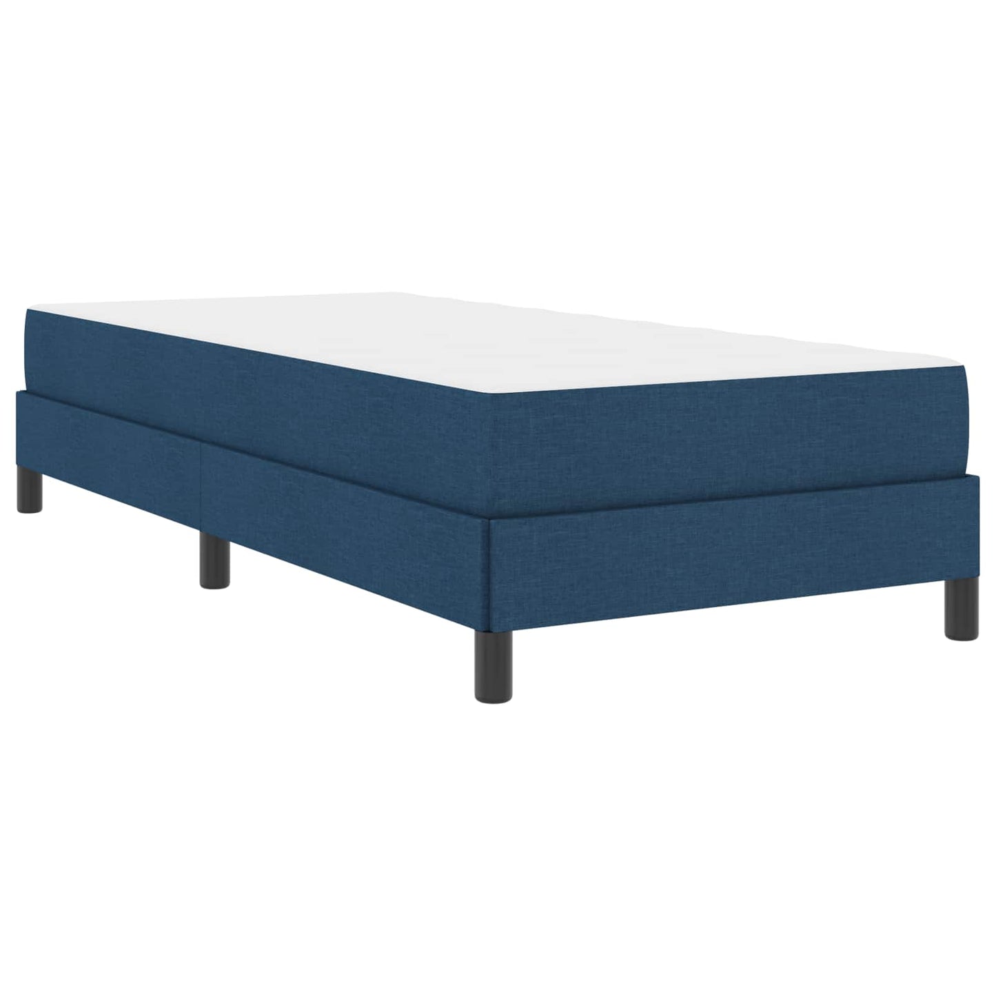 vidaXL Κρεβάτι με ελατήρια με στρώμα Μπλε 90 x 200 cm ύφασμα