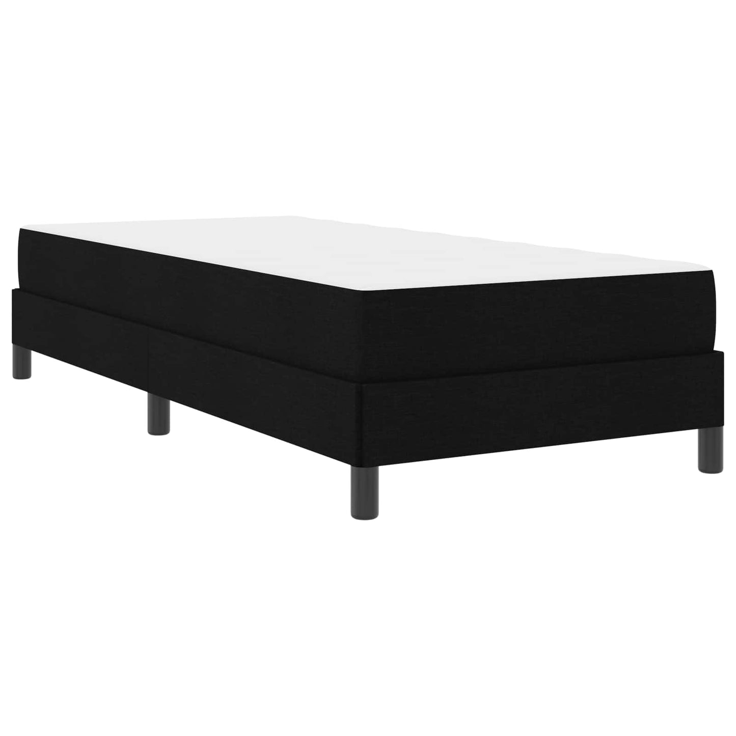 vidaXL Κρεβάτι με ελατήρια με στρώμα Μαύρο 100 x 200 cm ύφασμα