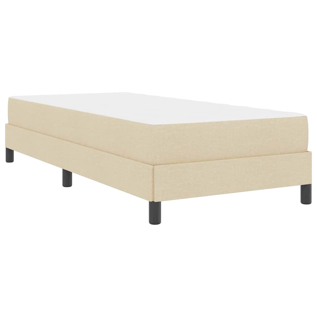 vidaXL Κρεβάτι με ελατήρια με στρώμα Κρεμ 100 x 200 cm ύφασμα