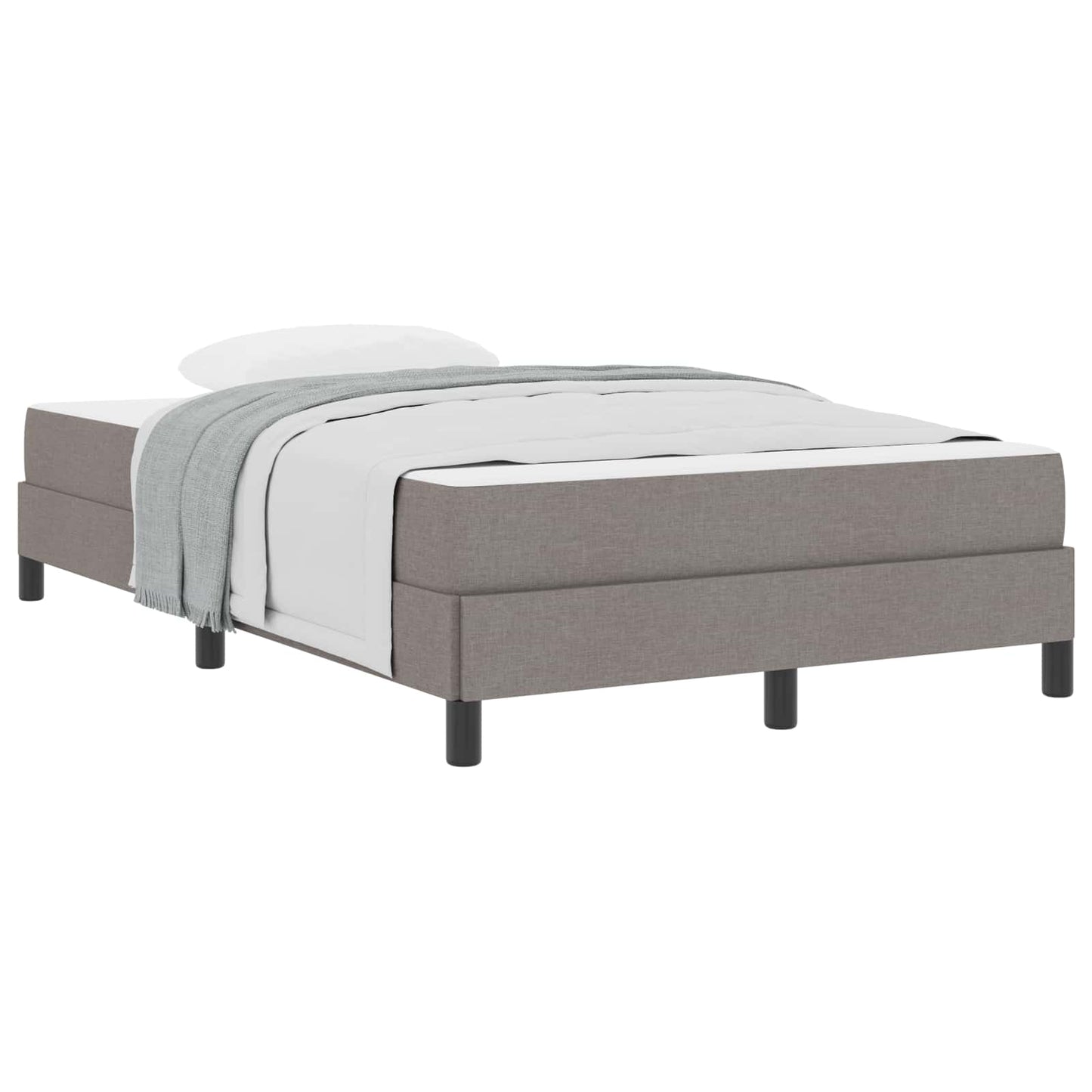 vidaXL Κρεβάτι με ελατήρια με στρώμα Taupe 120 x 190 cm ύφασμα