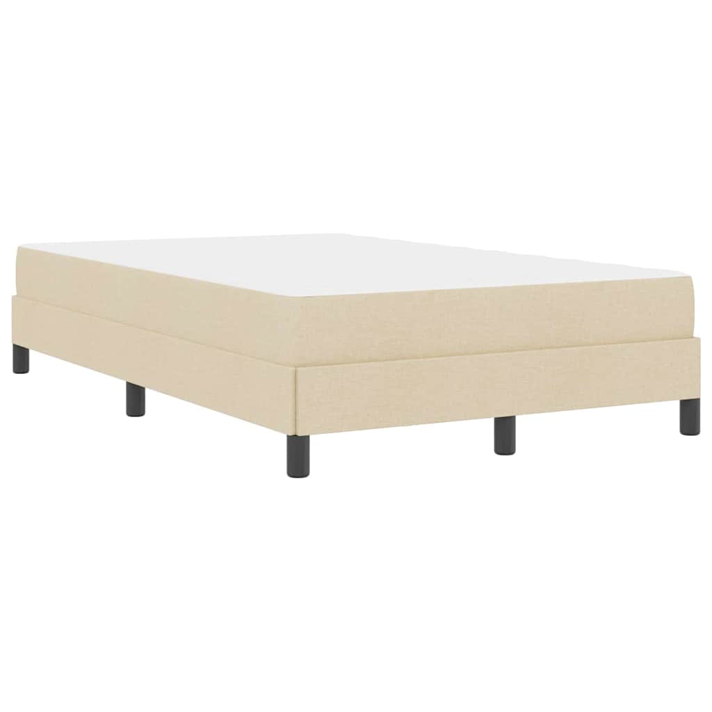 vidaXL Κρεβάτι με ελατήρια με στρώμα Κρεμ 120 x 190 cm ύφασμα