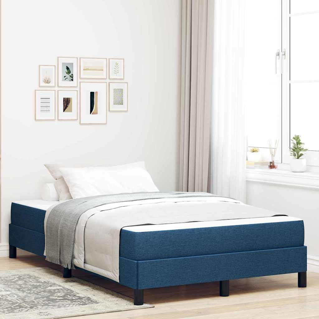 vidaXL Κρεβάτι με ελατήρια με στρώμα Μπλε 120 x 190 cm ύφασμα