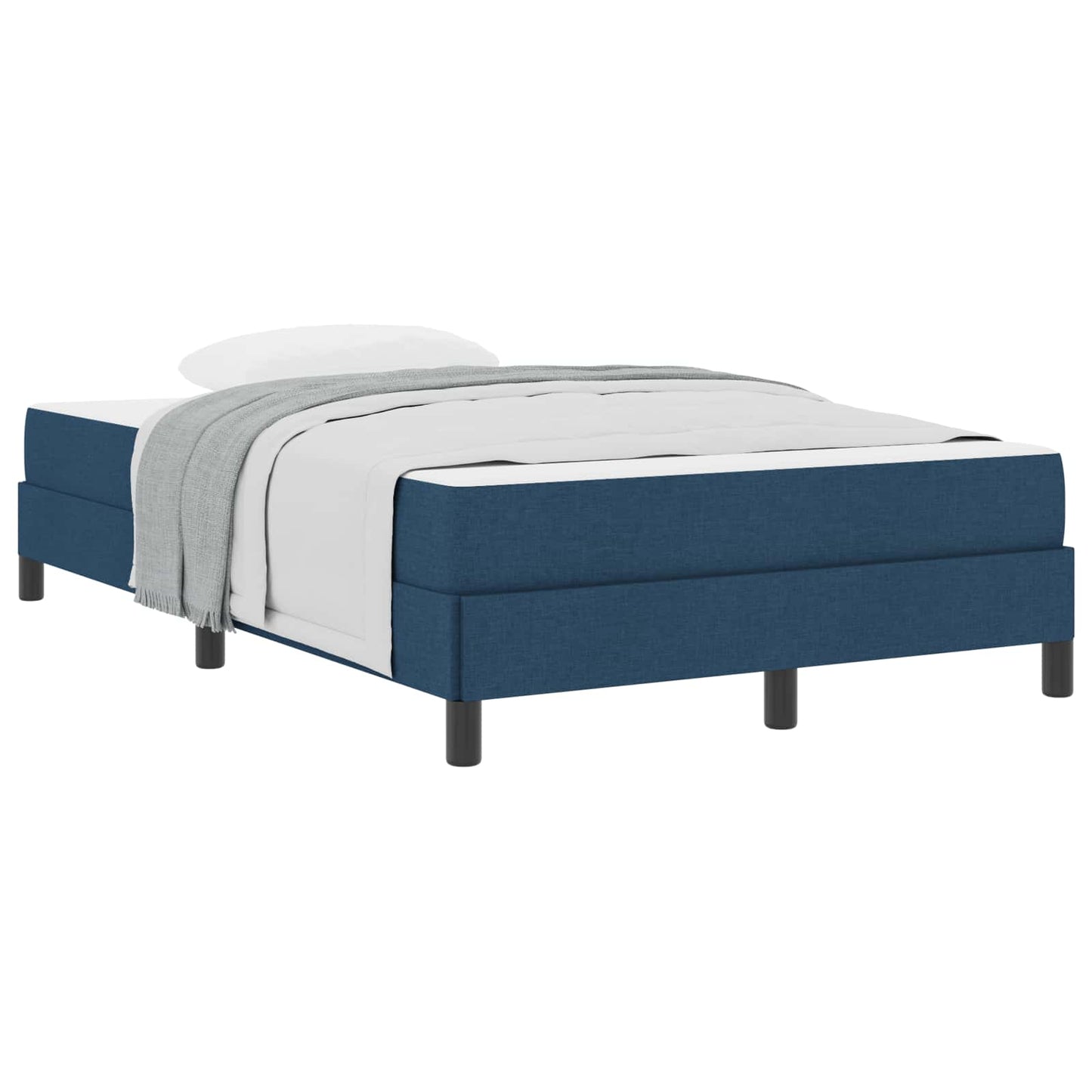 vidaXL Κρεβάτι με ελατήρια με στρώμα Μπλε 120 x 190 cm ύφασμα