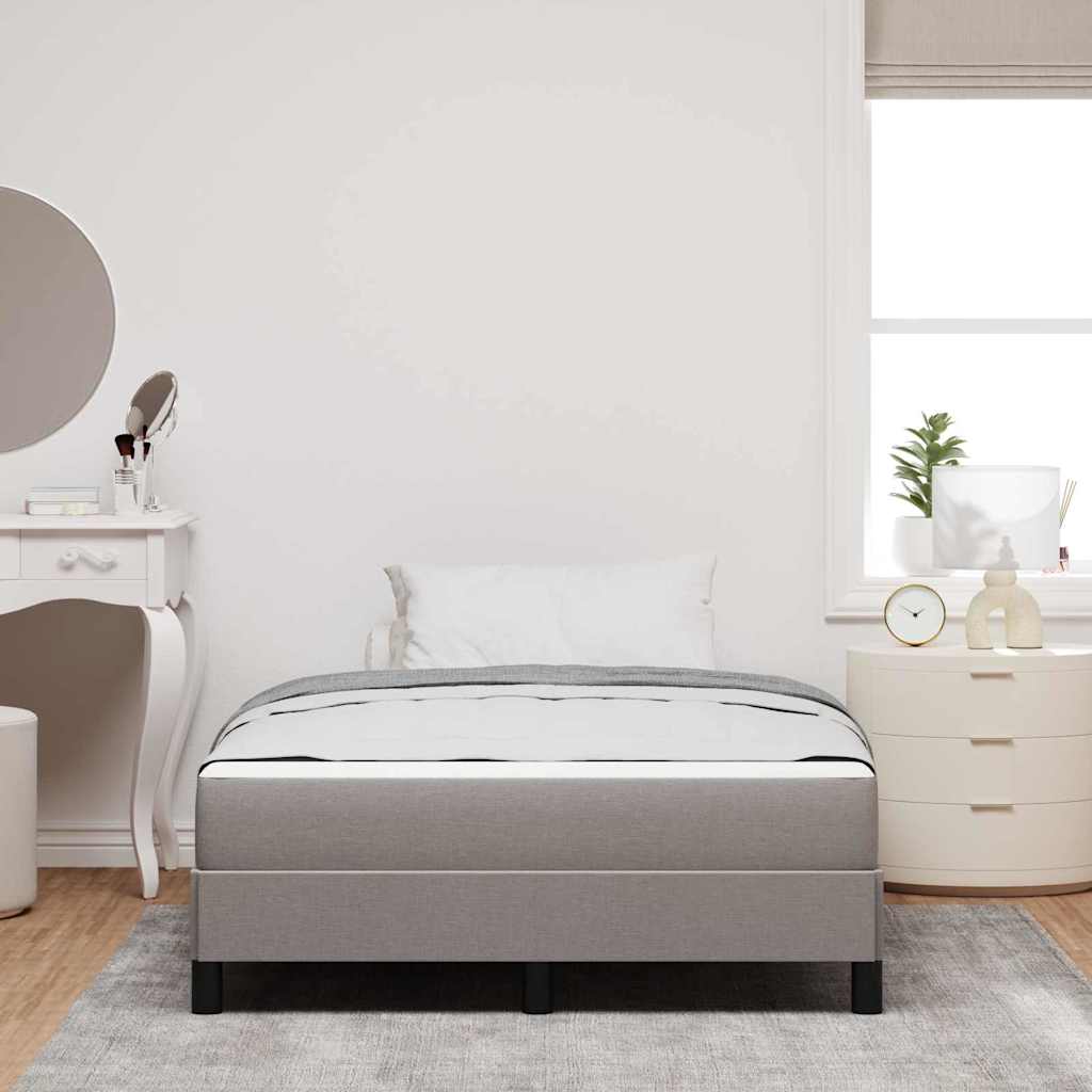 vidaXL Κρεβάτι με ελατήρια με στρώμα Taupe 120 x 200 cm ύφασμα