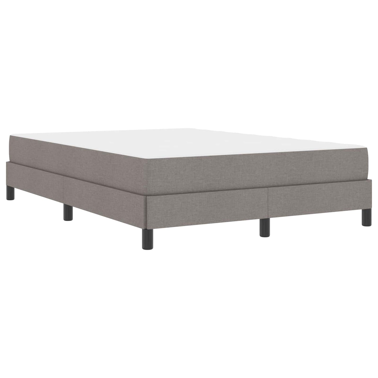 vidaXL Κρεβάτι με ελατήρια με στρώμα Taupe 140 x 190 cm ύφασμα
