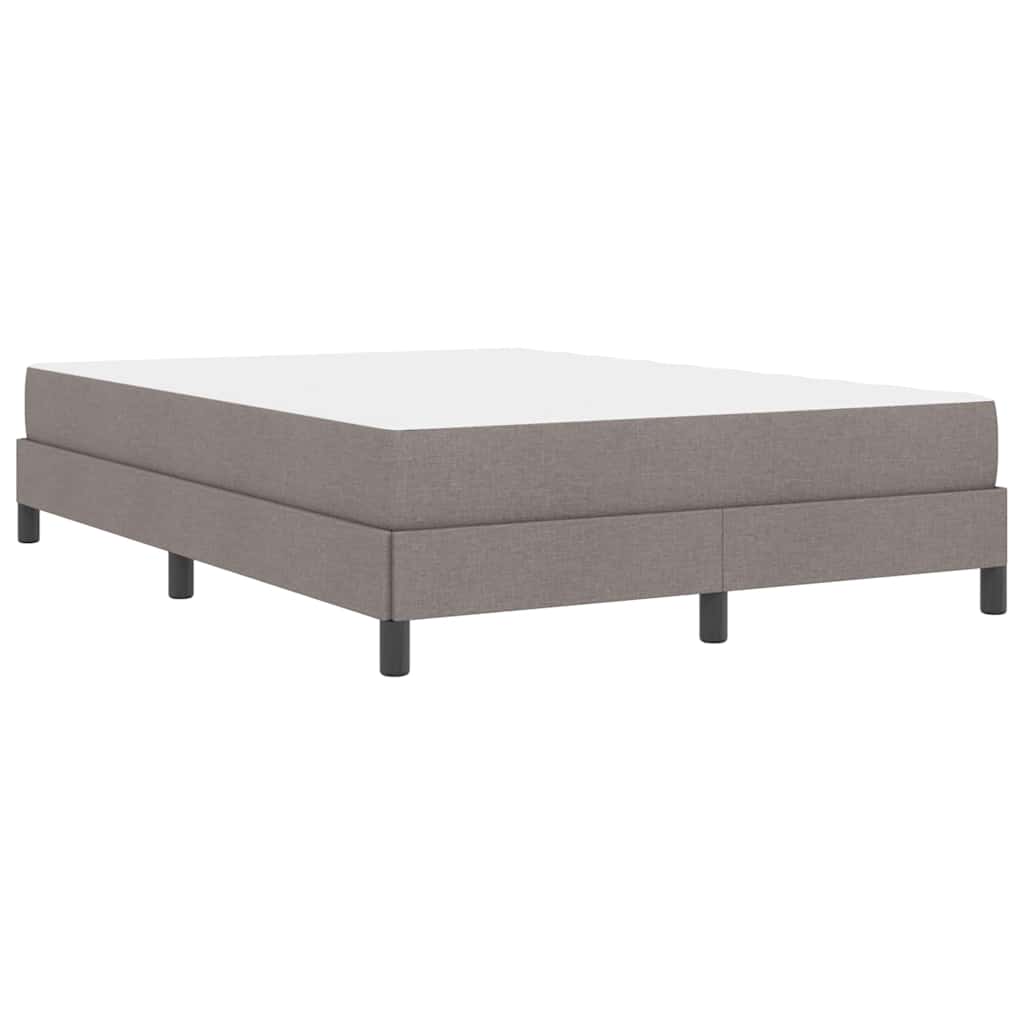 vidaXL Κρεβάτι με ελατήρια με στρώμα Taupe 140 x 190 cm ύφασμα