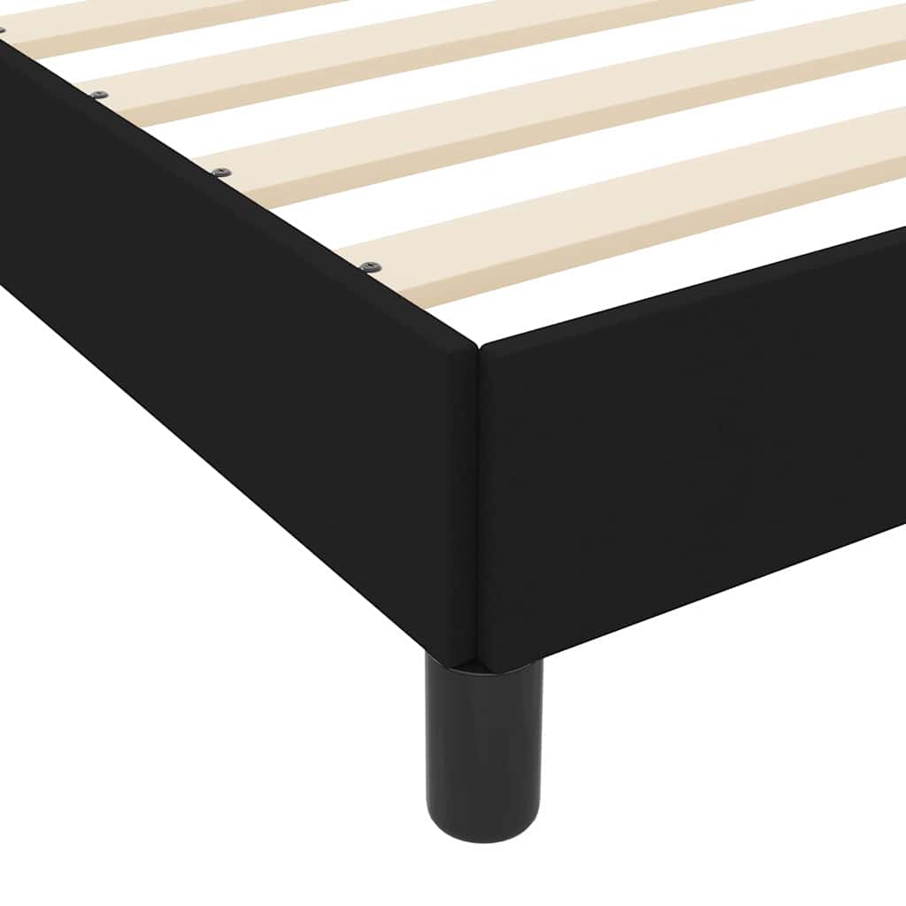 vidaXL Κρεβάτι με ελατήρια με στρώμα Μαύρο 140 x 200 cm ύφασμα