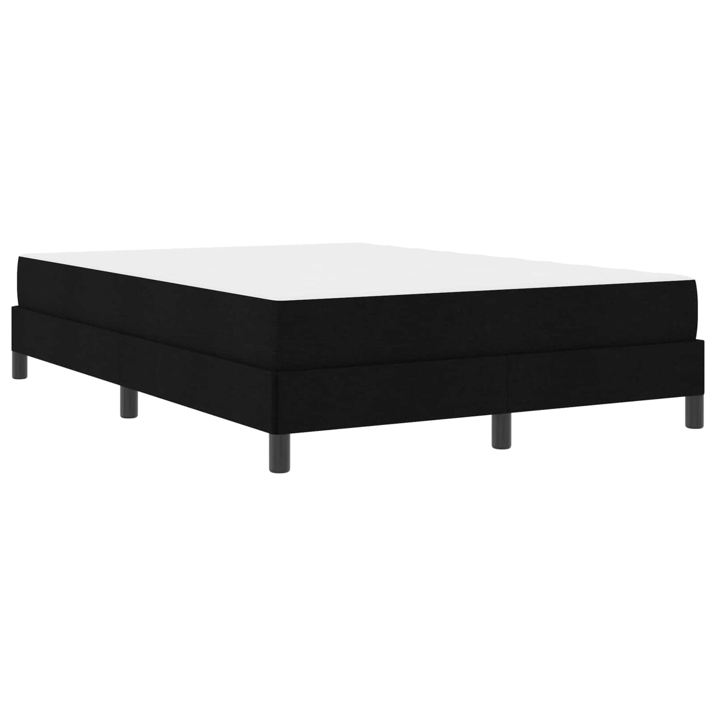vidaXL Κρεβάτι με ελατήρια με στρώμα Μαύρο 140 x 200 cm ύφασμα