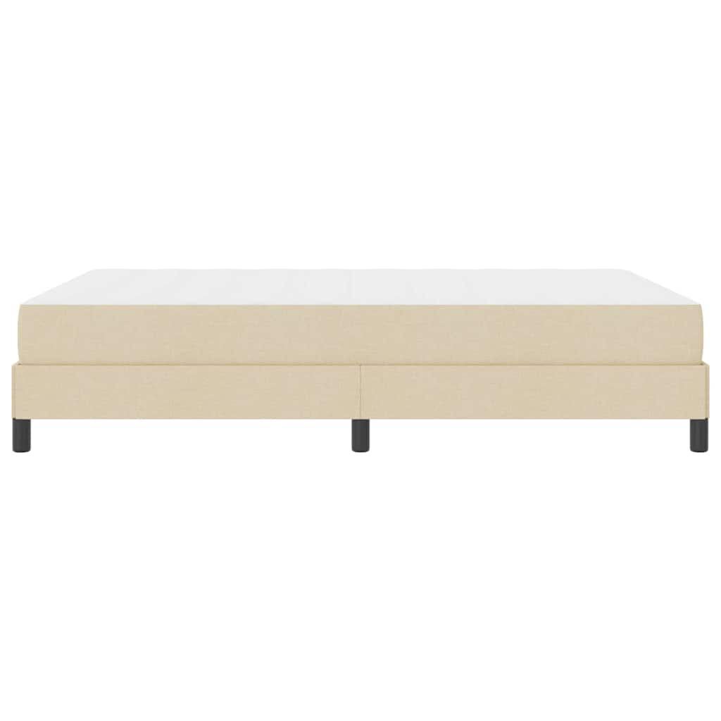 vidaXL Κρεβάτι με ελατήρια Κρεμ 140 x 200 cm ύφασμα