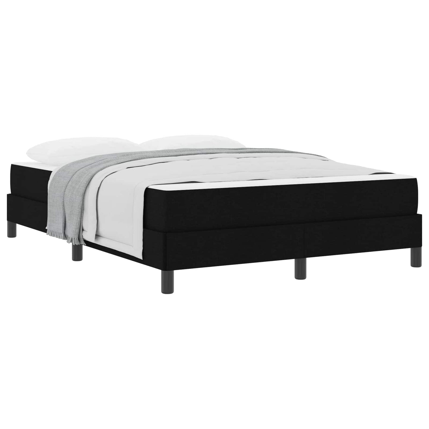 vidaXL Κρεβάτι με ελατήρια με στρώμα Μαύρο 160 x 200 cm ύφασμα