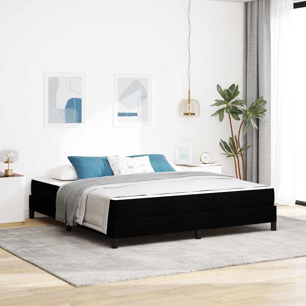 vidaXL Κρεβάτι με ελατήρια με στρώμα Μαύρο 180 x 200 cm ύφασμα
