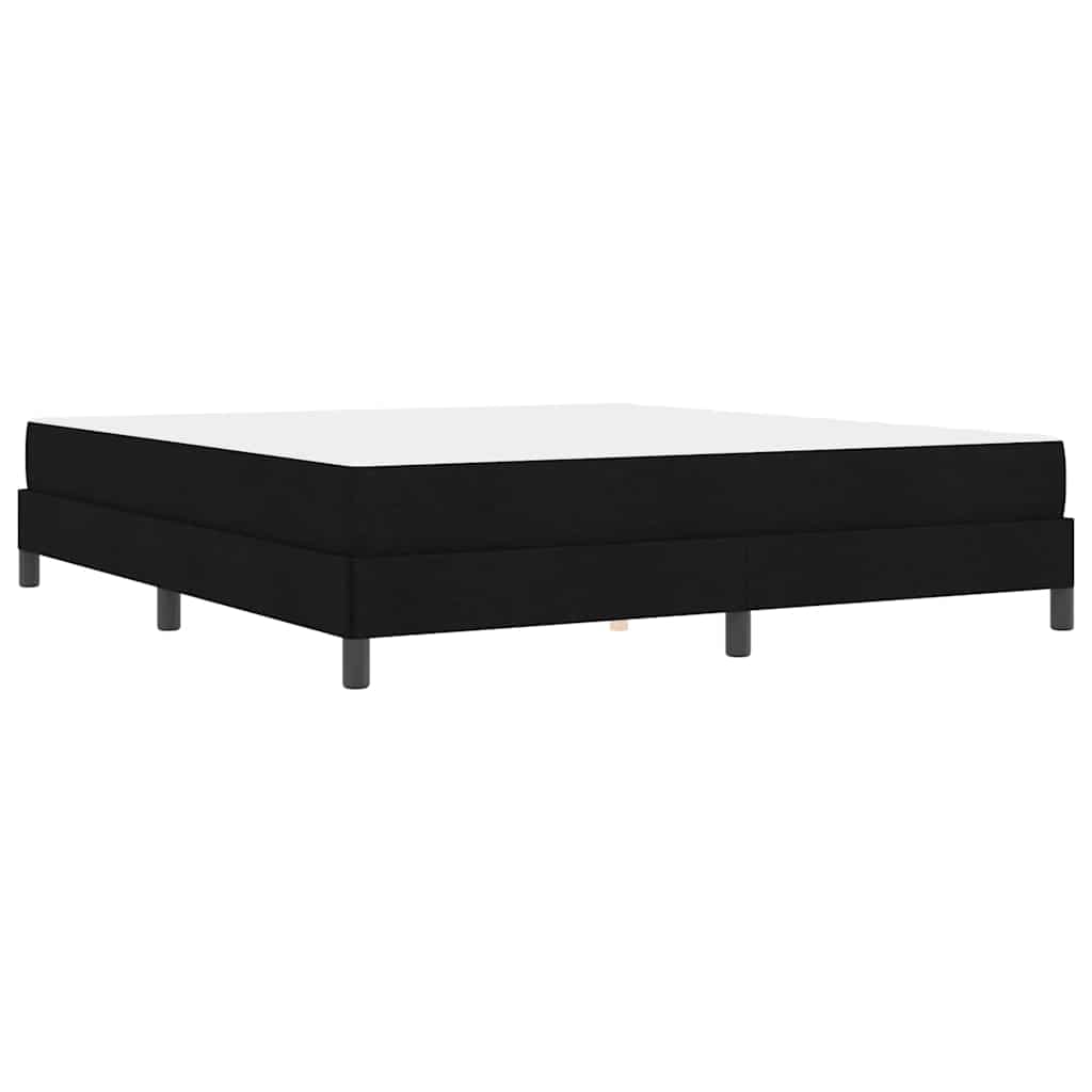 vidaXL Κρεβάτι με ελατήρια με στρώμα Μαύρο 180 x 200 cm ύφασμα