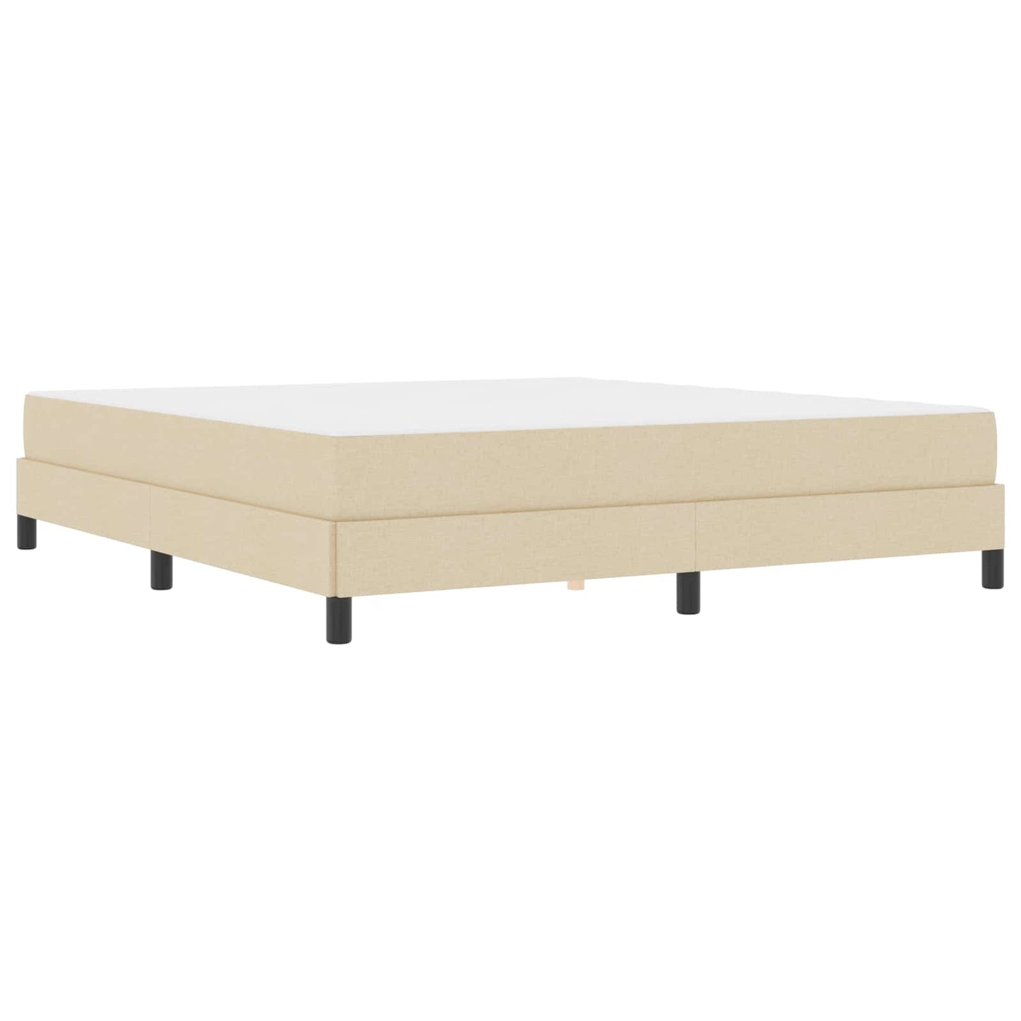 vidaXL Κρεβάτι με ελατήρια με στρώμα Κρεμ 180 x 200 cm ύφασμα