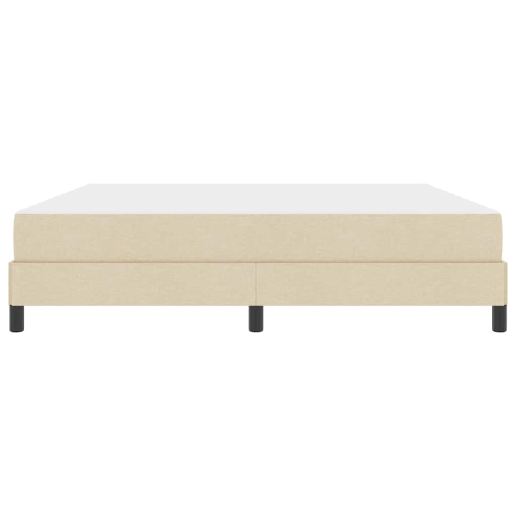 vidaXL Κρεβάτι με ελατήρια με στρώμα Κρεμ 180 x 200 cm ύφασμα