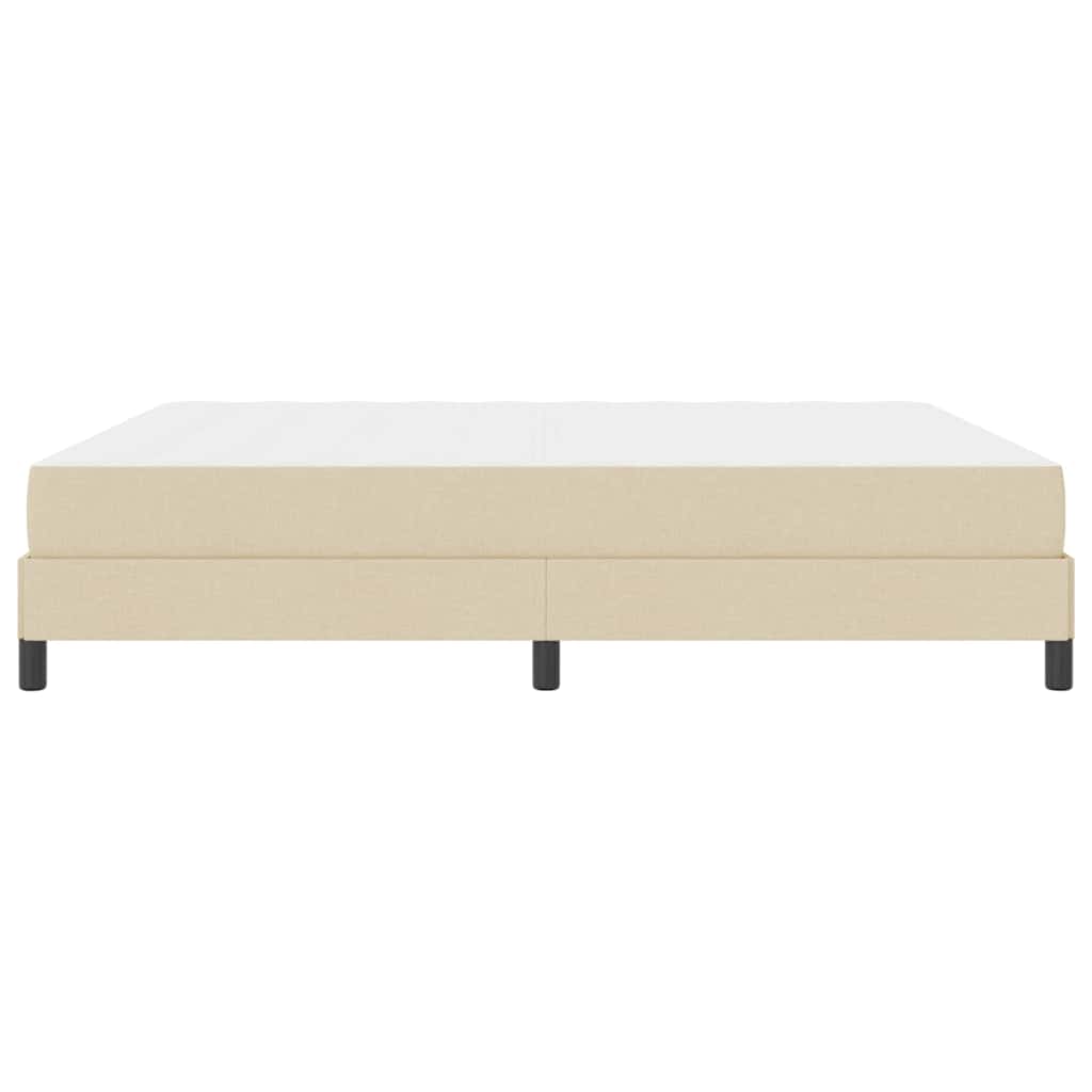 vidaXL Κρεβάτι με ελατήρια με στρώμα Κρεμ 180 x 200 cm ύφασμα