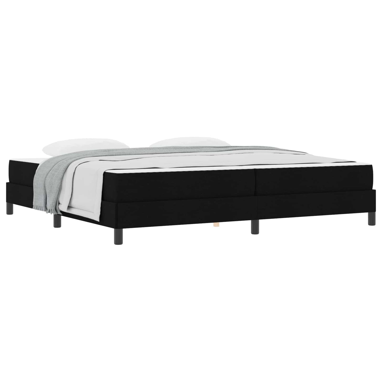 vidaXL Κρεβάτι με ελατήρια με στρώμα Μαύρο 200 x 200 cm ύφασμα