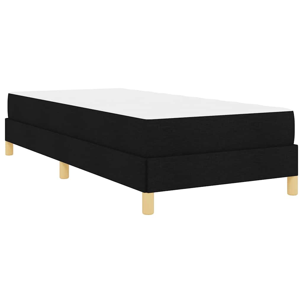 vidaXL Κρεβάτι με ελατήρια με στρώμα Μαύρο 80 x 200 cm ύφασμα