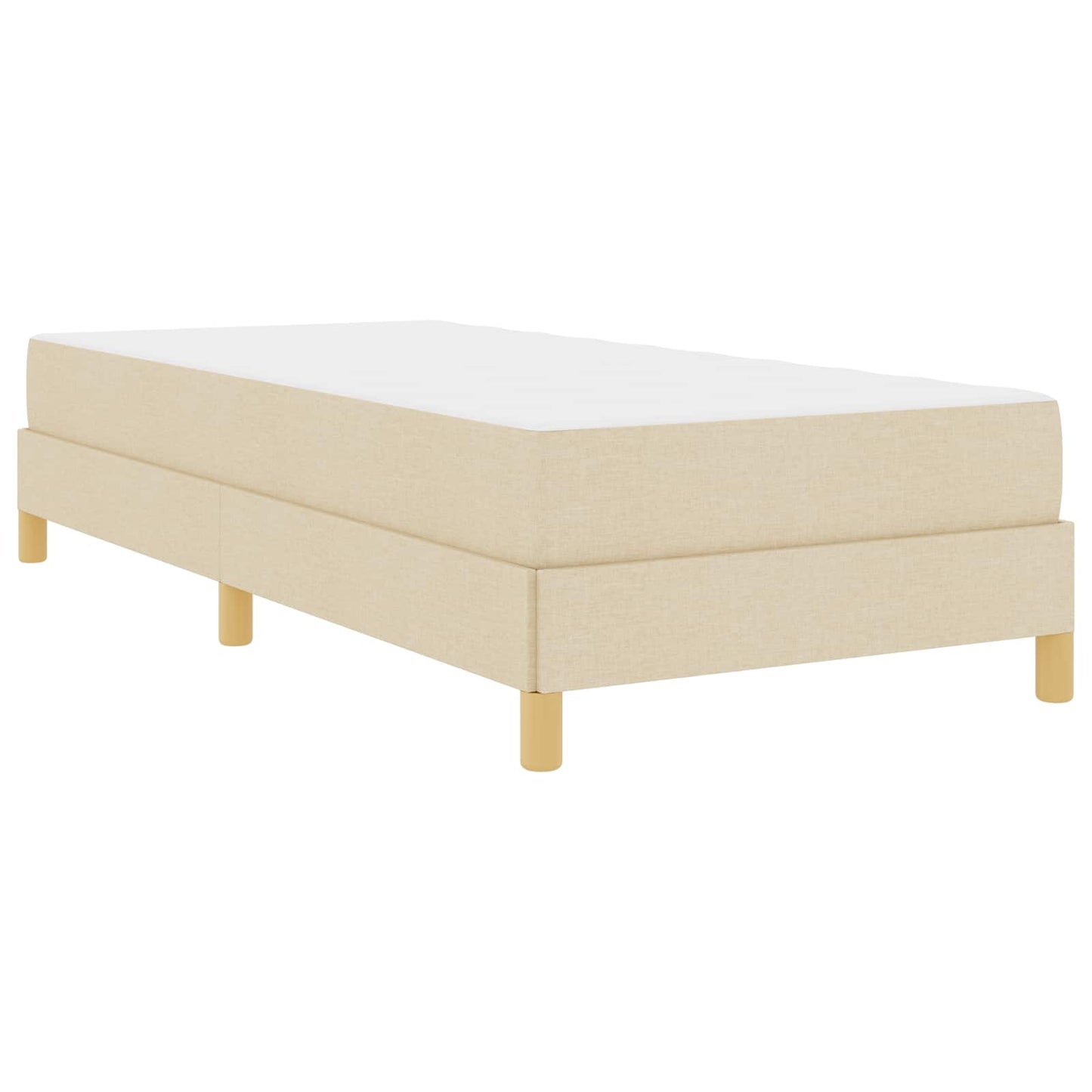 vidaXL Κρεβάτι με ελατήρια με στρώμα Κρεμ 80 x 200 cm ύφασμα