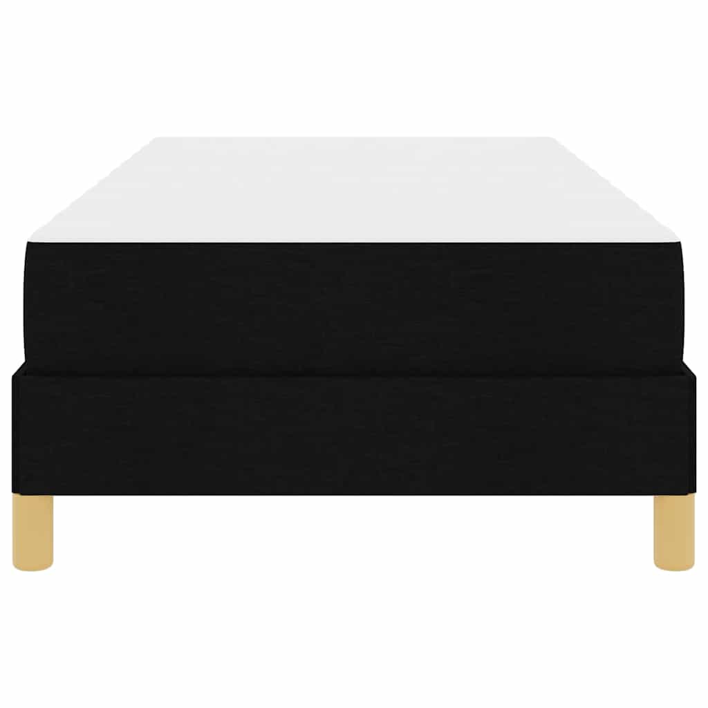 vidaXL Κρεβάτι με ελατήρια με στρώμα Μαύρο 90 x 190 cm ύφασμα