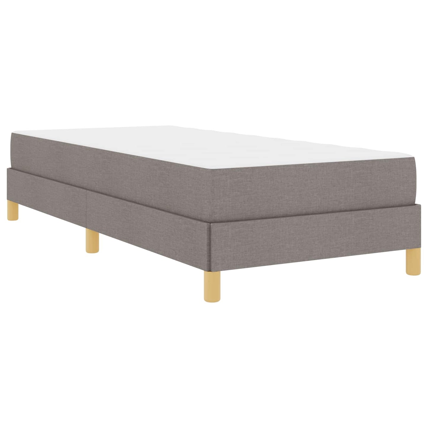 vidaXL Κρεβάτι με ελατήρια με στρώμα Taupe 90 x 190 cm ύφασμα