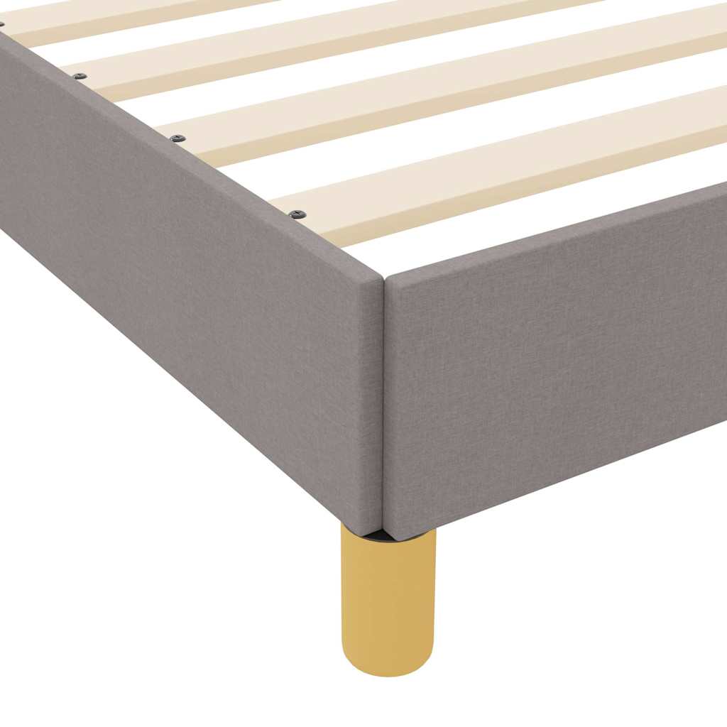 vidaXL Κρεβάτι με ελατήρια με στρώμα Taupe 90 x 200 cm ύφασμα