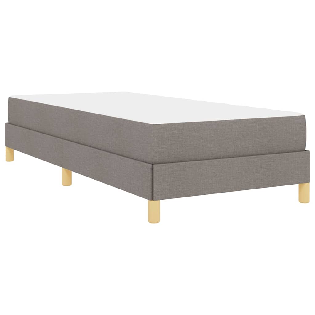vidaXL Κρεβάτι με ελατήρια με στρώμα Taupe 90 x 200 cm ύφασμα