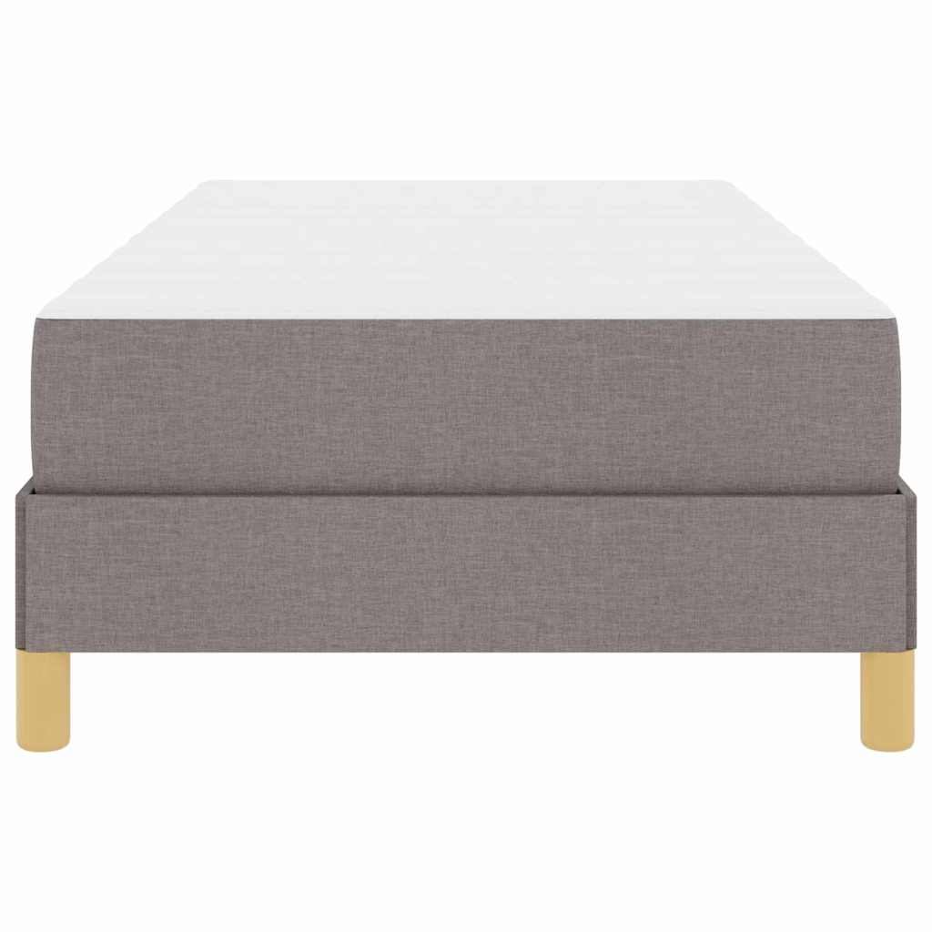 vidaXL Κρεβάτι με ελατήρια με στρώμα Taupe 90 x 200 cm ύφασμα