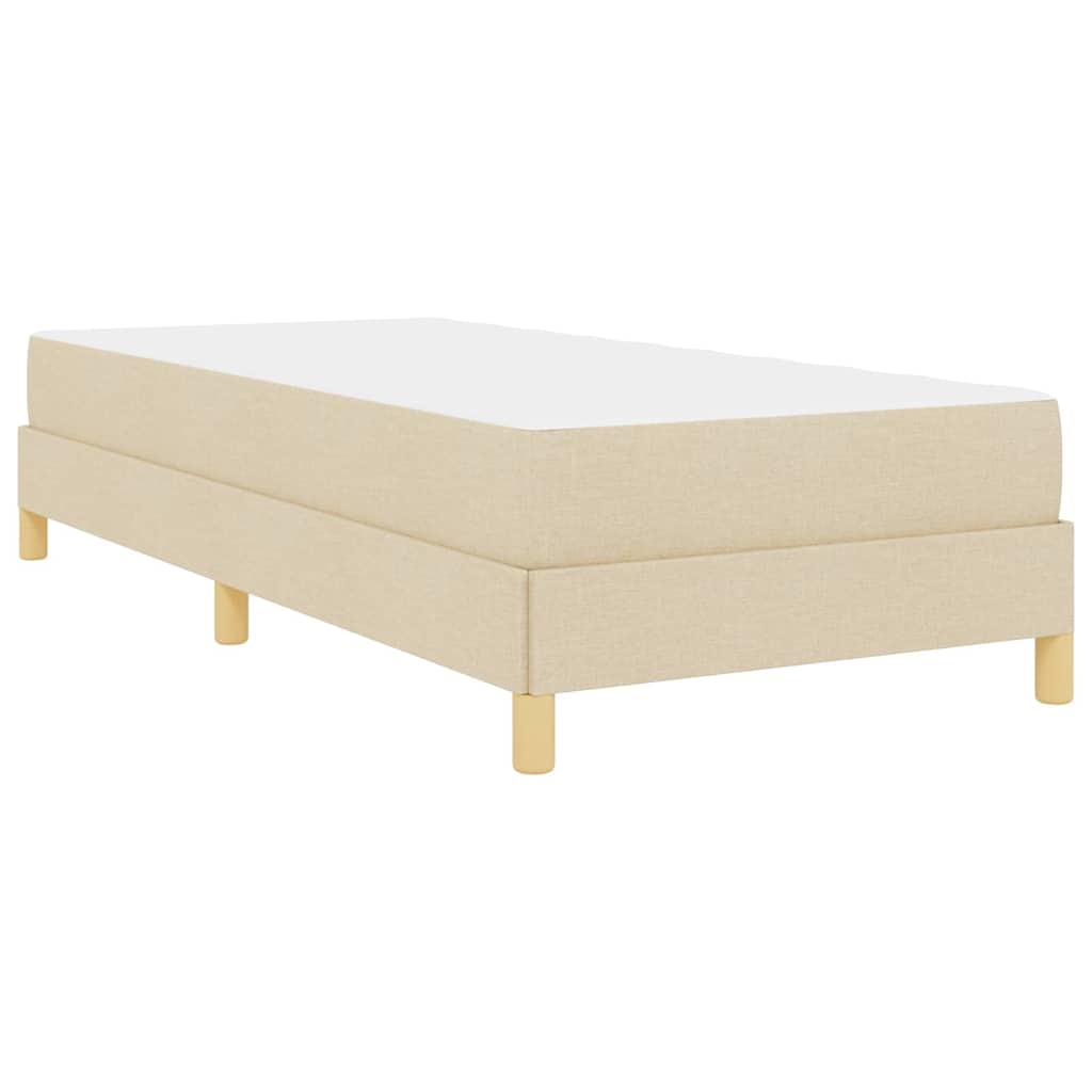 vidaXL Κρεβάτι με ελατήρια με στρώμα Κρεμ 90 x 200 cm ύφασμα