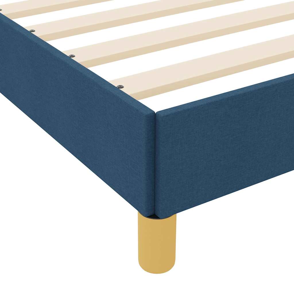 vidaXL Κρεβάτι με ελατήρια με στρώμα Μπλε 100 x 200 cm ύφασμα