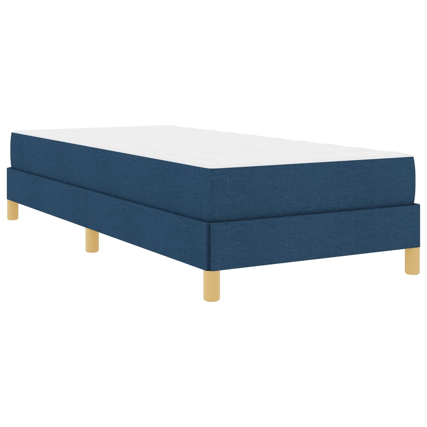 vidaXL Κρεβάτι με ελατήρια με στρώμα Μπλε 100 x 200 cm ύφασμα