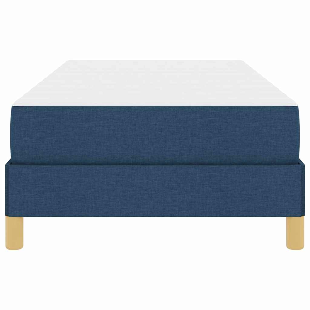 vidaXL Κρεβάτι με ελατήρια με στρώμα Μπλε 100 x 200 cm ύφασμα