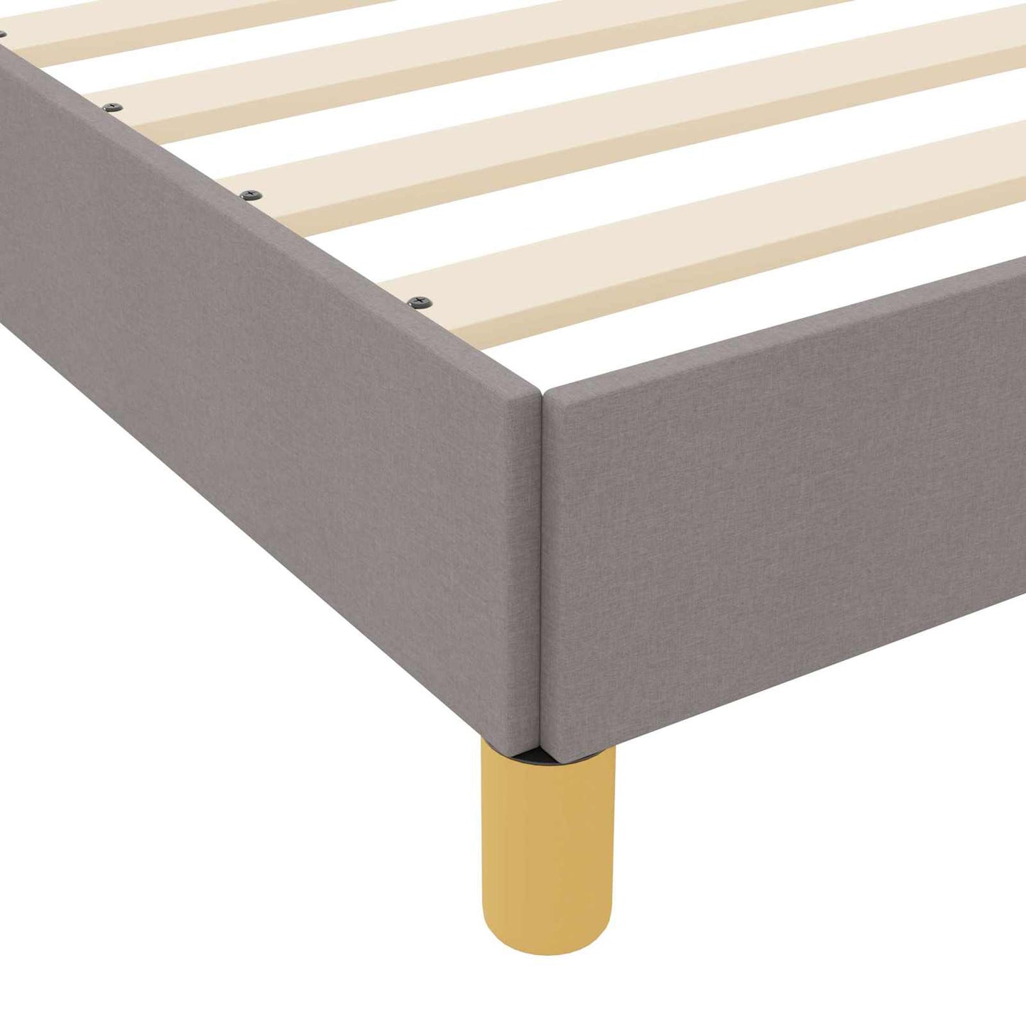 vidaXL Κρεβάτι με ελατήρια με στρώμα Taupe 120 x 190 cm ύφασμα