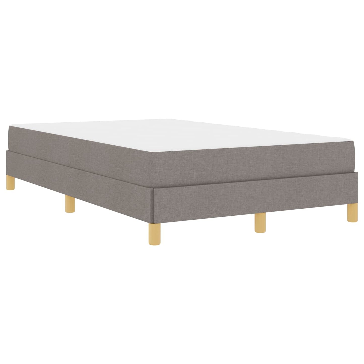 vidaXL Κρεβάτι με ελατήρια με στρώμα Taupe 120 x 190 cm ύφασμα