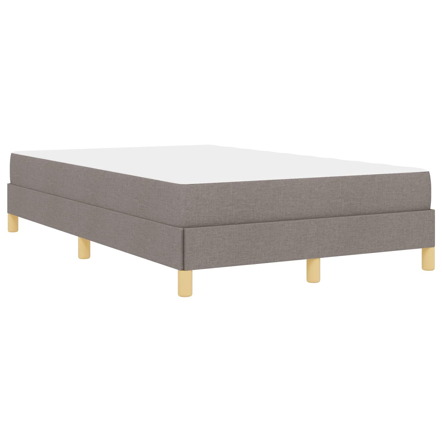 vidaXL Κρεβάτι με ελατήρια με στρώμα Taupe 120 x 190 cm ύφασμα