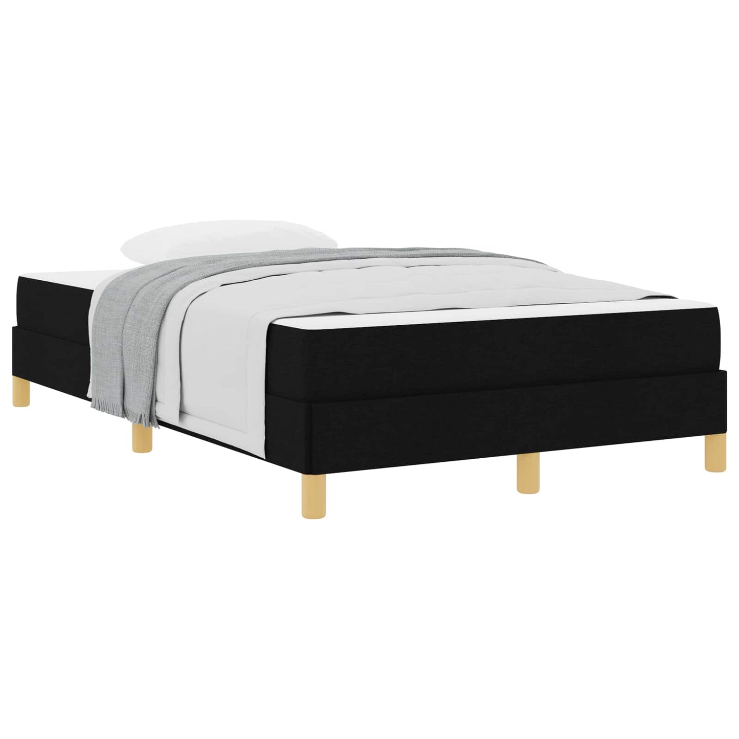 vidaXL Κρεβάτι με ελατήρια με στρώμα Μαύρο 120 x 200 cm ύφασμα