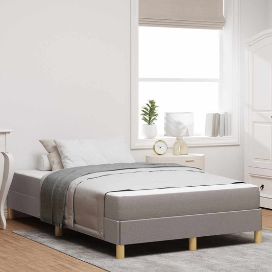 vidaXL Κρεβάτι με ελατήρια με στρώμα Taupe 120 x 200 cm ύφασμα