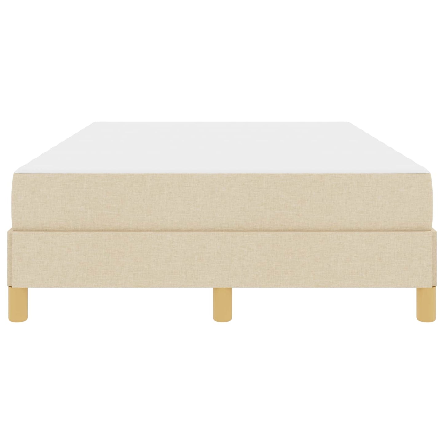 vidaXL Κρεβάτι με ελατήρια με στρώμα Κρεμ 120 x 200 cm ύφασμα