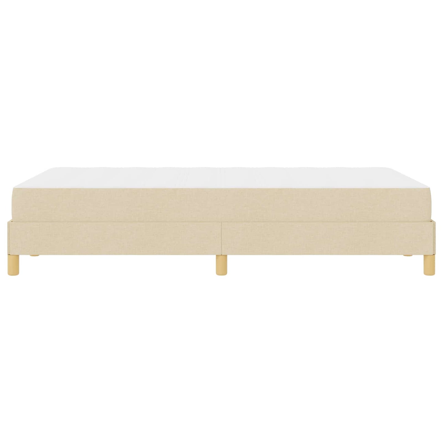 vidaXL Κρεβάτι με ελατήρια με στρώμα Κρεμ 120 x 200 cm ύφασμα