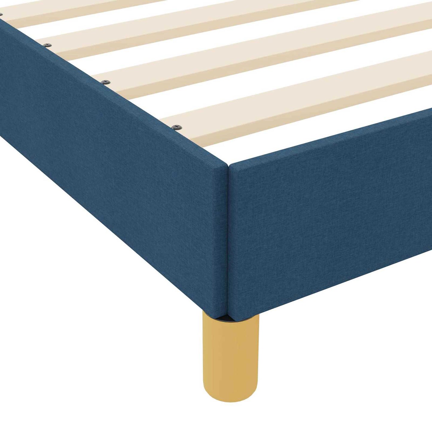 vidaXL Κρεβάτι με ελατήρια με στρώμα Μπλε 120 x 200 cm ύφασμα