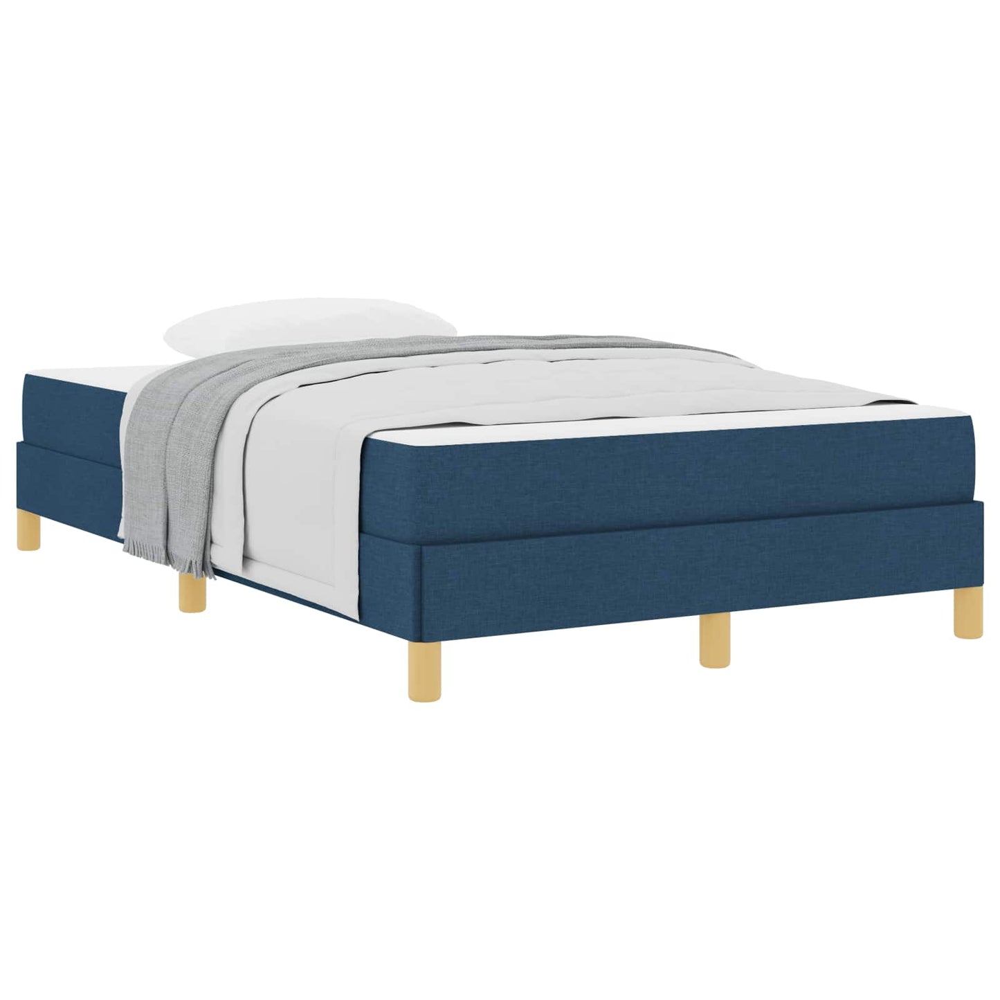 vidaXL Κρεβάτι με ελατήρια με στρώμα Μπλε 120 x 200 cm ύφασμα
