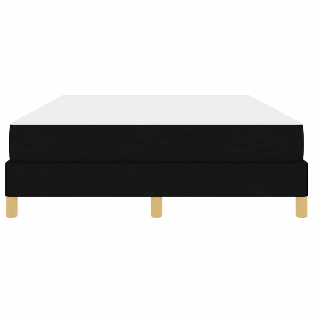 vidaXL Κρεβάτι με ελατήρια με στρώμα Μαύρο 140 x 190 cm ύφασμα