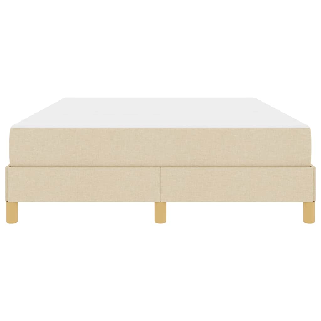 vidaXL Κρεβάτι με ελατήρια με στρώμα Κρεμ 140 x 190 cm ύφασμα