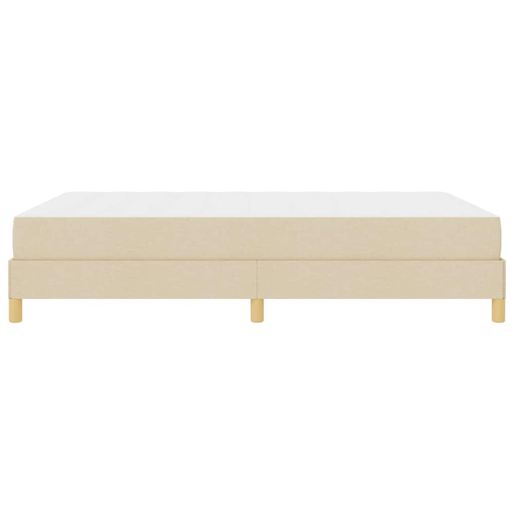 vidaXL Κρεβάτι με ελατήρια με στρώμα Κρεμ 140 x 190 cm ύφασμα